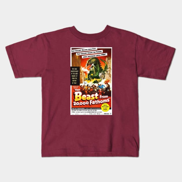 THE BEAST FROM 20,000 POSTER Kids T-Shirt by KERZILLA